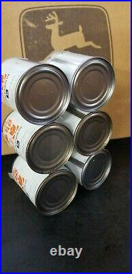 John deere vintage 2-Cycle Oil 6-PACK Cans TY6243 Unopened. FREE SHIPPING