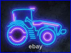 John smith Deere Farm Tractor Busch Light Beer LED Neon Light Lamp Sign Dimmer