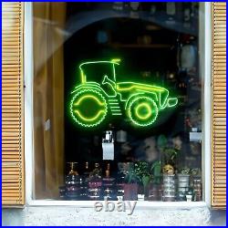 John smith Deere Farm Tractor Busch Light Beer LED Neon Light Lamp Sign Dimmer