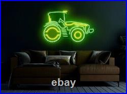 John smith Deere Farm Tractor Busch Light Beer LED Neon Light Lamp Sign Dimmer