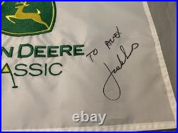 Jordan Spieth Signed John Deere Classic Golf Flag 2x Champ PGA Personalized