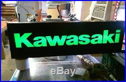 Kawasaki lighted sign 30x10x4 inches deep