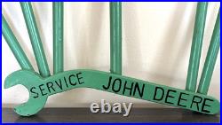 Large Handmade Steampunk John Deere Wrench Wall Art Sign HEAVY 21x15 Welded Tool