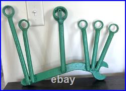 Large Handmade Steampunk John Deere Wrench Wall Art Sign HEAVY 21x15 Welded Tool