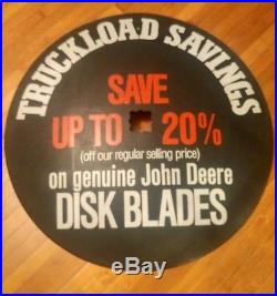 Large John Deere Disk Blade Advertising Sign