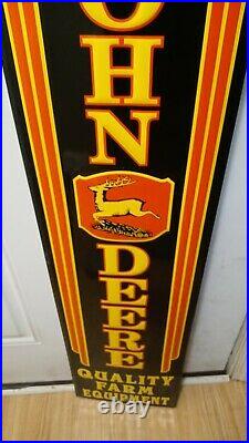 Large John Deere Quality Farm Equipment Tractor Gas Oil Reproduction Metal Sign