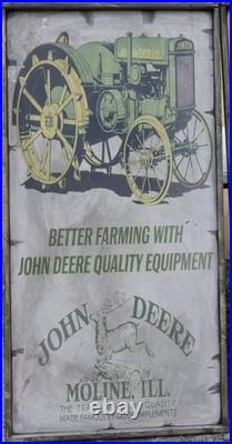 Large Printed Wood Sign Better Farming With JOHN DEERE Quality Equiptment