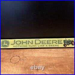 Large Vintage Style''john Deere'' Door Push 32x3 Inches Porcelain Sign
