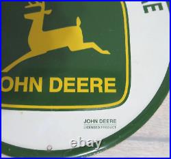 Licensed John Deere Porcelain Sign Approx. 12 Nothing Runs Like A Deere