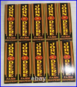 Lot Of 10 John Deere Porcelain Enamel Sign 22x7.5 Inches