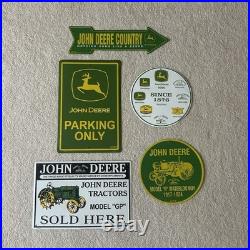 Lot Of 5 John Deere Aluminum Signs