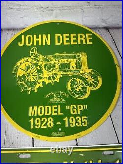 Lot Of 6 John Deere Tin Wall Hanging Sign Decorative License Plate Licensed VGC