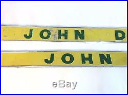 Lot of 2 Vintage JOHN DEERE Tractor Aluminum Plaque Sign 38 Left & Right 812001