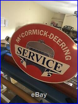 McCormick Deering Service Sign Large 48 Farm Tractor Vintage Look John Deere IH