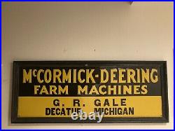 Mccormick deering sign 1930s original Nos Rare Dealer Sign 1930s Original