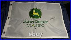 Michael Kim Signed John Deere Classic Golf Flag 2018 Champion PGA Tour
