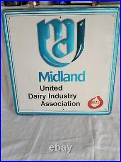 Midland United Dairy Industry Asso. Aluminum Sign18 X 18STOUT IND