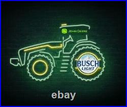 NEW IN BOX Busch Light John Deere Tractor Farmer Series LED Bar Sign