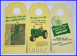 NOS JOHN DEERE Dealer Door Hanger Tag Sign 1960's Lot of 3 Advertising Original