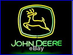 Neon Sign JOHN DEERE Beer Bar Pub Party Store Decor Home Wall Lamp Gift 17x14