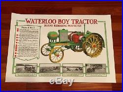 New 24x36 large print Waterloo Boy Tractor gas engine poster sign pre John Deere