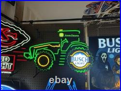 New 29 John Deere Farm Tractor motion Busch Light Beer LED Sign new in box