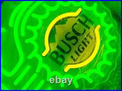 New 40 John Deere Farm Tractor Busch Light Beer LED Neon Lamp Sign With Dimmer