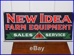 New Idea Farm Equipment Sales Service Porcelain Sign