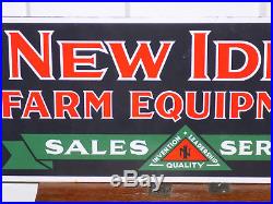 New Idea Farm Equipment Sales Service Porcelain Sign
