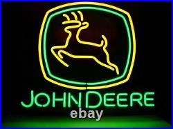 New John Deere Agriculture Truck Tractor Real Neon Sign Light Lamp Wall Decor