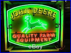 New John Deere Enamel Metal Neon Sign 48 W x 42H