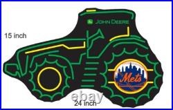 New John Deere Farm Tractor & York Mets Logos LED Neon Sign Light Man Cave Decor New John Deere Farm Tractor & York Mets Logos LED Neon Sign Light Man Cave Decor