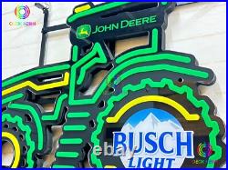New John Deere Farmer Tractor Busch Light LED Neon Sign Light Lamp 31
