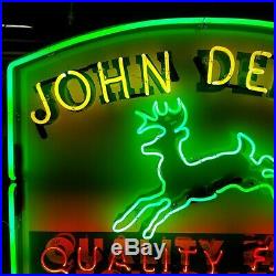 New John Deere Quality Farm Equipment Neon Sign 48W x 42H Lifetime Warranty