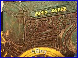 ORIGINAL 1900's JOHN DEERE CAST IRON WELCOME SIGN VINTAGE ANTIQUE