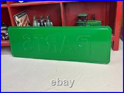 ORIGINAL 1970's JOHN DEERE APRTS HEAVY EMBOSSED STEEL DEALER SIGN (36x 12)
