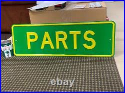ORIGINAL JOHN DEERE PARTS HEAVY EMBOSSED STEEL SIGN, (36x 12) NOS, NICE SIGN ORIGINAL JOHN DEERE PARTS HEAVY EMBOSSED STEEL SIGN, (36x 12) NOS, NICE SIGN