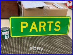 ORIGINAL JOHN DEERE PARTS HEAVY EMBOSSED STEEL SIGN, (36x 12) NOS, NICE SIGN