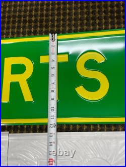 ORIGINAL JOHN DEERE PARTS HEAVY EMBOSSED STEEL SIGN, (36x 12) NOS, NICE SIGN