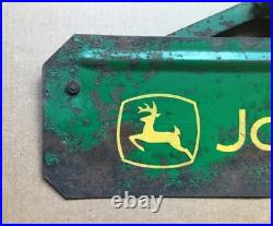 OUTSTANDING Vintage JOHN DEERE Tractor Cultivator Fender with Hand Painted Logo