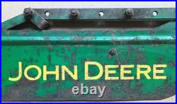 OUTSTANDING Vintage JOHN DEERE Tractor Cultivator Fender with Hand Painted Logo