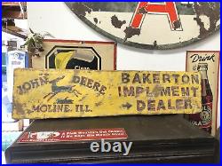 Old John Deere Farm Implements Tractor 38x10 Painted Wood Not Metal Sign