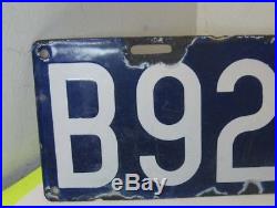 Old Original 1914 Maine Porcelain Dealer License Plate Tag