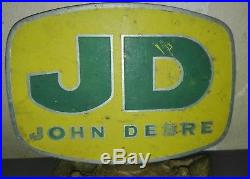 Old Ultra Rare John Deere Argentina Aluminum Tractor Plate Sign Advertising