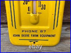 Old Vintage JOHN DEERE Farm Equipment Advertising Thermometer Eldora Iowa IA