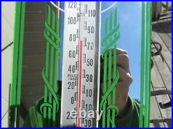 Original 1950 John Deere Farmers Implement Co. Thermometer Sign Washington, Iowa