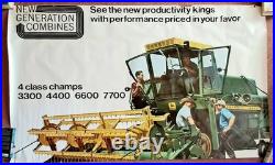 Original 1972 John Deere Combine Large Poster 75 X 50 New Generation Combines