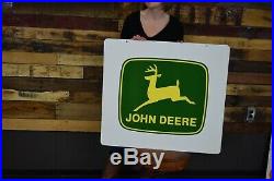 Original 1986 John Deere Farm Implements NOS Metal Sign Tractor Dealer REAL