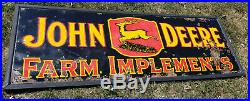 Original Antique John Deere Farm Implements 72 Porcelain Metal Sign