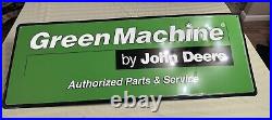 Original Embossed John Deere Green Machine Service Dealer Sign 48x18